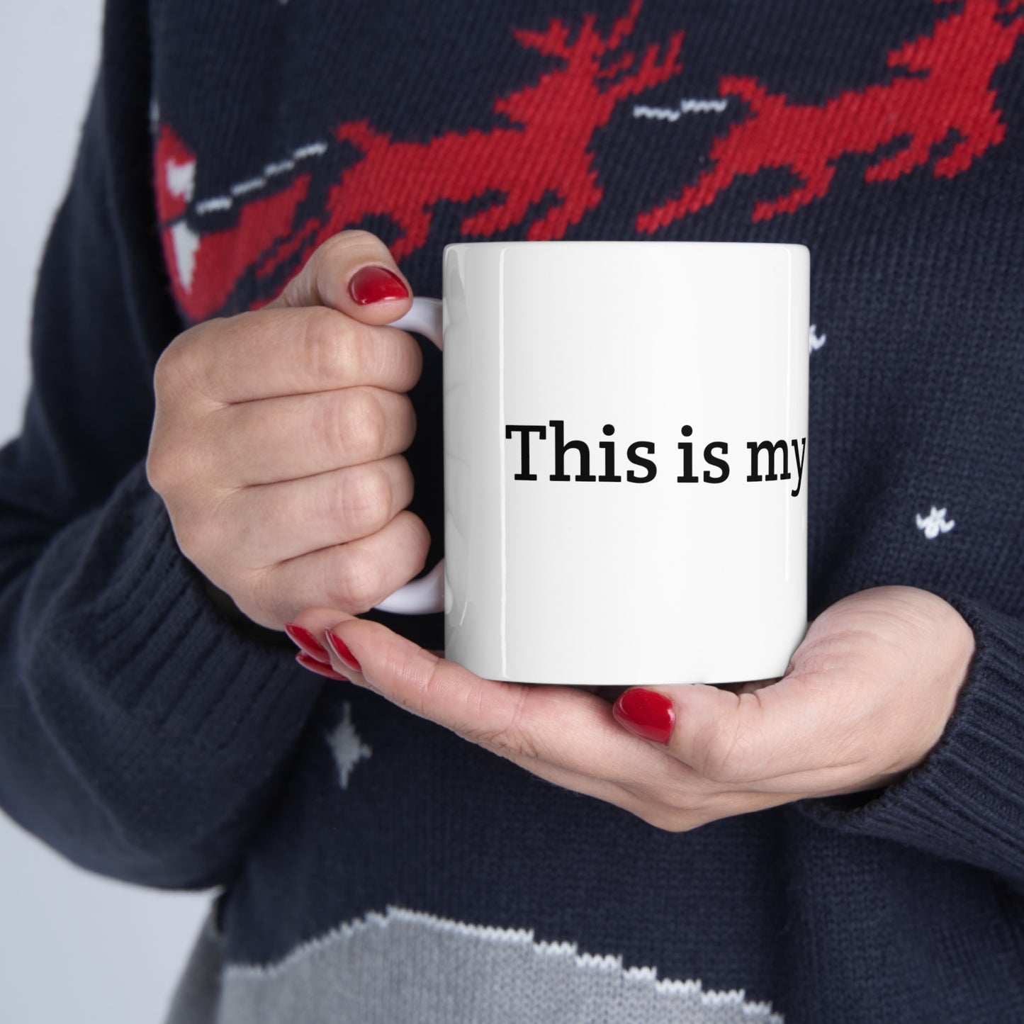 "This is My Fasting Cup" Ceramic Mug - 11 oz