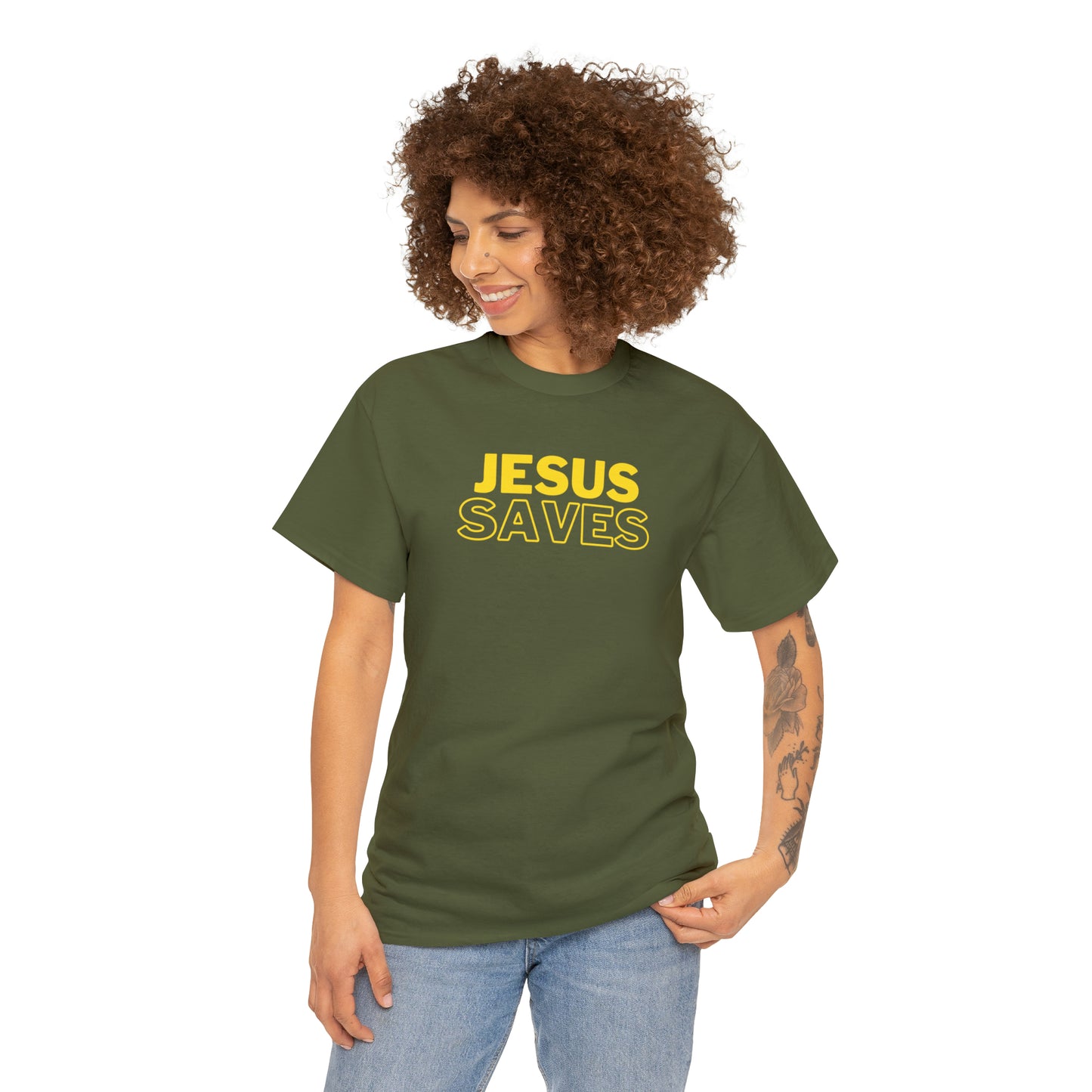 "Jesus Saves" Christian T-Shirt - Faithful Apparel