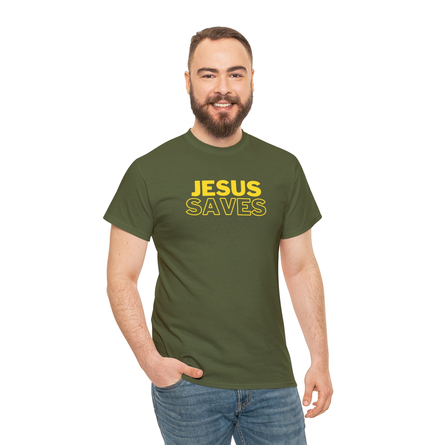 "Jesus Saves" Christian T-Shirt - Faithful Apparel