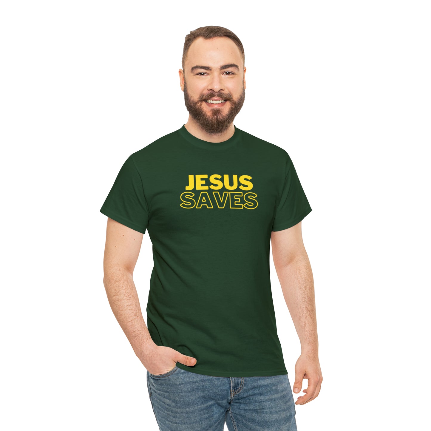 "Jesus Saves" Christian T-Shirt - Faithful Apparel