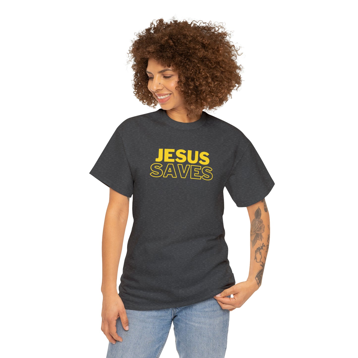 "Jesus Saves" Christian T-Shirt - Faithful Apparel