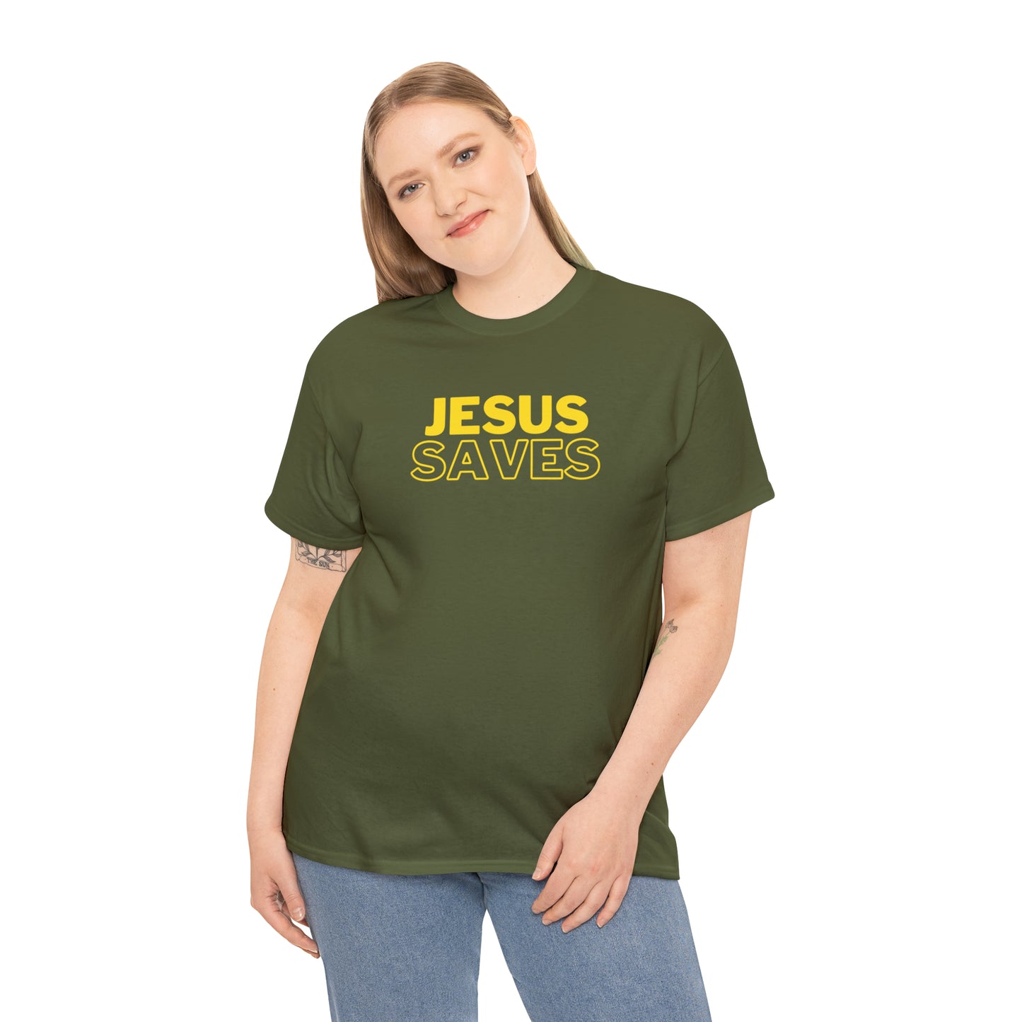 "Jesus Saves" Christian T-Shirt - Faithful Apparel