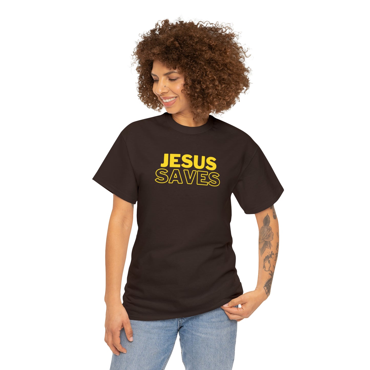 "Jesus Saves" Christian T-Shirt - Faithful Apparel